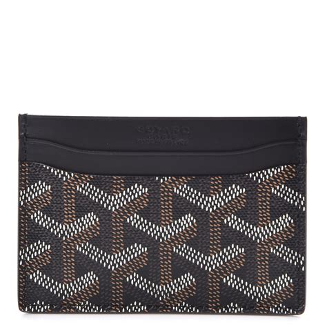 goyard saint sulpice cardholder monogram chevron black|Goyard Saint Sulpice Black Card Holder .